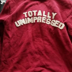 Totally Unimpressed swearshirt